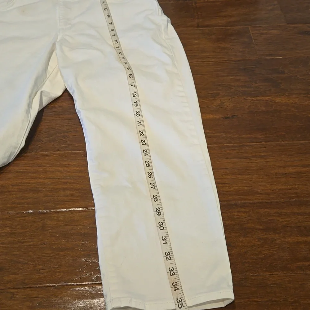 Ella Moss White High Waist Straight Crop Jeans - Picture 8 of 9